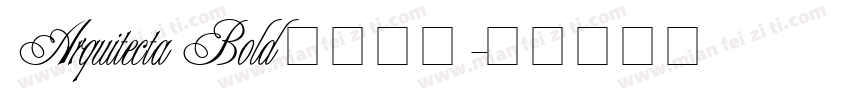 Arquitecta Bold 英文字体字体转换